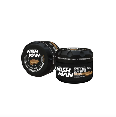 Маска для обличчя Nishman Scalp and face Сlау Mask 2 in 1 450g